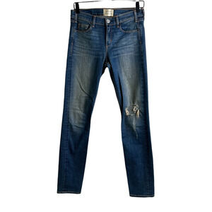 Mcguire Womens Aarons Slim Skinny Jeans Blue Distressed Faded Pockets Denim 27